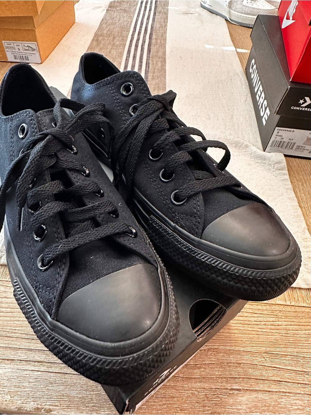 Converse Black Low-Top Canvas Sneakers